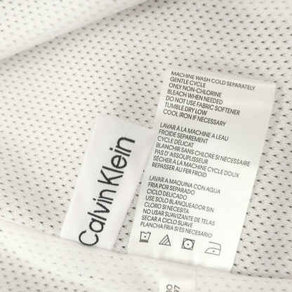 【中古】カルバンクライン Calvin Klein ポリエステル ロゴライン ジップアップ フーデッド シェルジャケット ベージュ【サイズM】【 状態ランクB 】【 メンズ 】