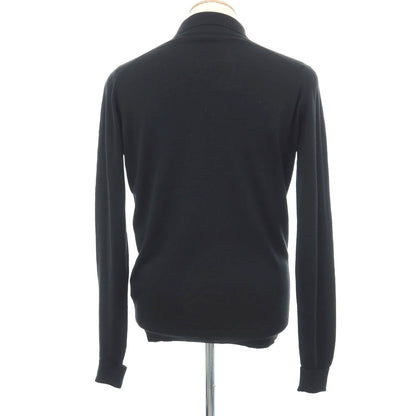 【中古】ジョンスメドレー JOHN SMEDLEY ハイゲージ ウール 長袖 ポロニット ブラック【サイズS】【 状態ランクC 】【 メンズ 】