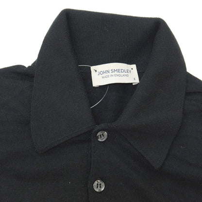 【中古】ジョンスメドレー JOHN SMEDLEY ハイゲージ ウール 長袖 ポロニット ブラック【サイズS】【 状態ランクC 】【 メンズ 】