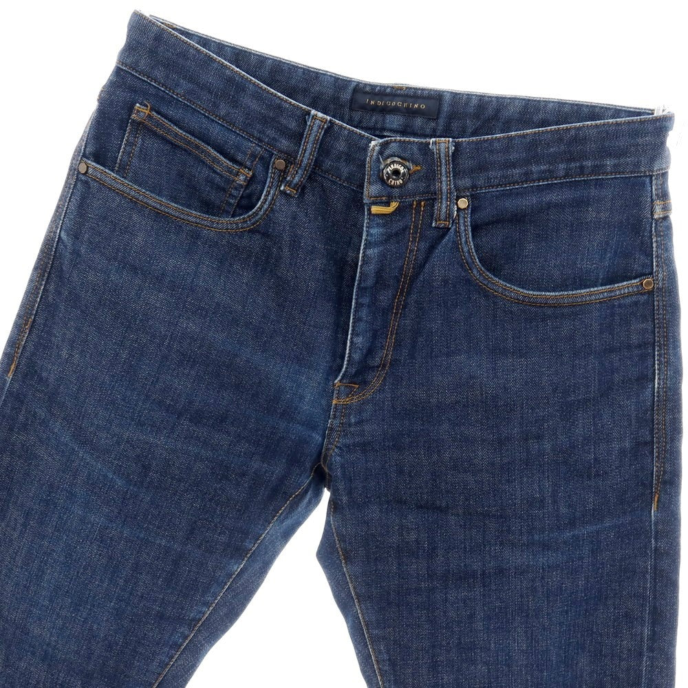 【中古】インディゴチノ INDIGOCHINO インコテックス ストレッチ コットン デニムパンツ ジーンズ ネイビー【サイズ31】【 状態ランクB 】【 メンズ 】