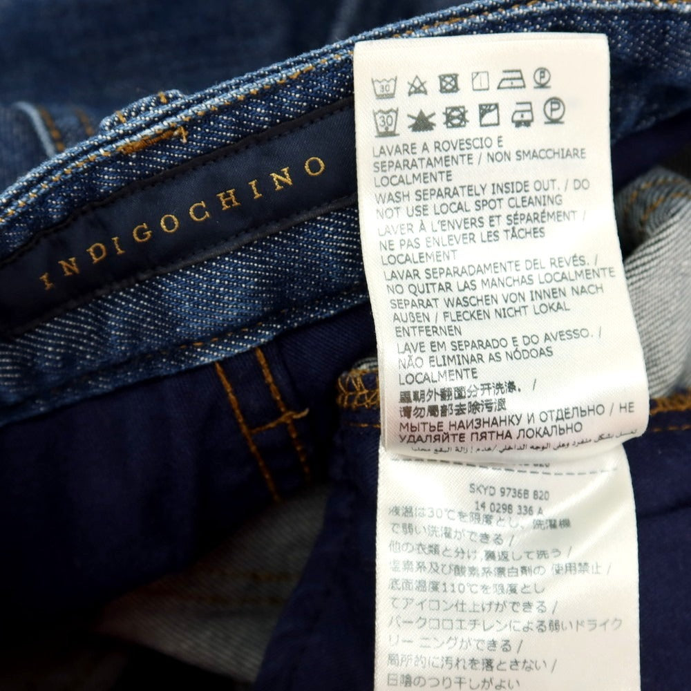 【中古】インディゴチノ INDIGOCHINO インコテックス ストレッチ コットン デニムパンツ ジーンズ ネイビー【サイズ31】【 状態ランクB 】【 メンズ 】