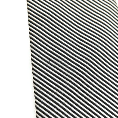 【中古】バーニーズニューヨーク BARNEYS NEWYORK シルク ストライプ柄ネクタイ ブラックxホワイト【 状態ランクC 】【 メンズ 】