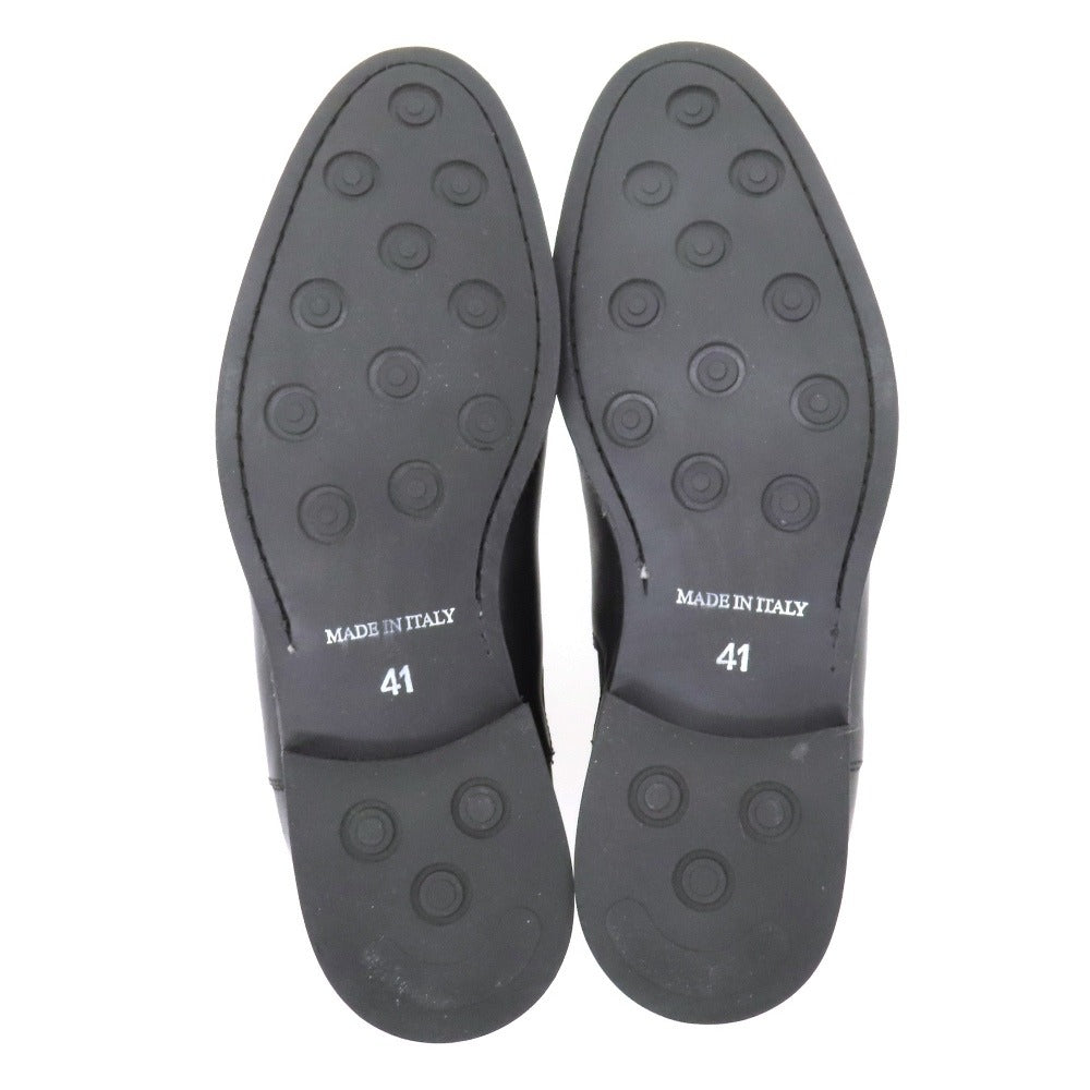 【中古】バーニーズニューヨーク BARNEYS NEWYORK カーフ レザー ブーツ ブラック【サイズ41】【 状態ランクB 】【 メンズ 】