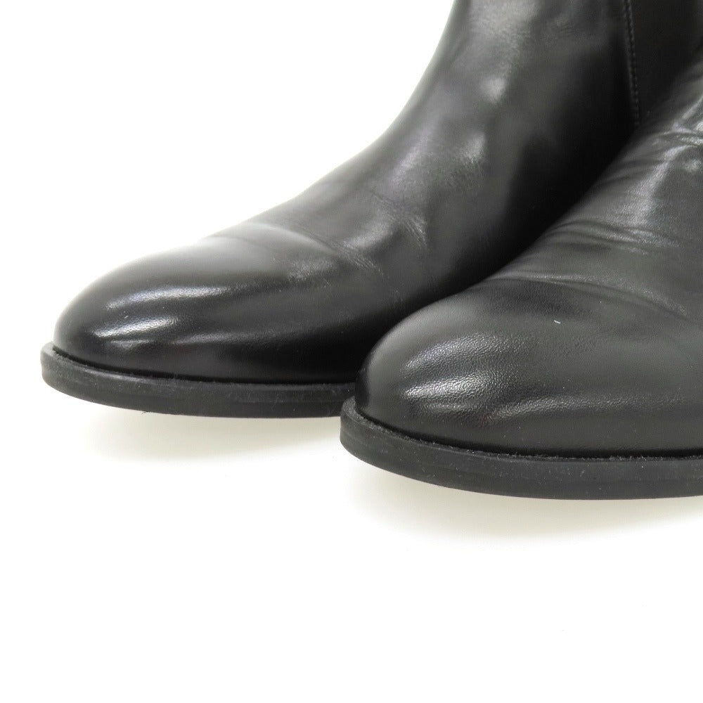 【中古】バーニーズニューヨーク BARNEYS NEWYORK カーフ レザー ブーツ ブラック【サイズ41】【 状態ランクB 】【 メンズ 】
