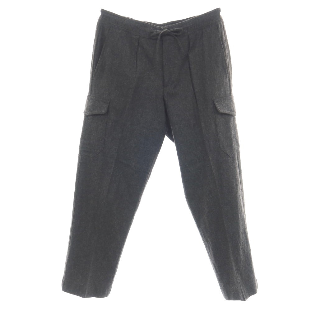 【中古】ジービーエス トラウザーズ GBS Trousers ウールナイロン金属繊維 カーゴ イージー カジュアルスラックスパンツ チャコールグレー【サイズ48】【 状態ランクC 】【 メンズ 】