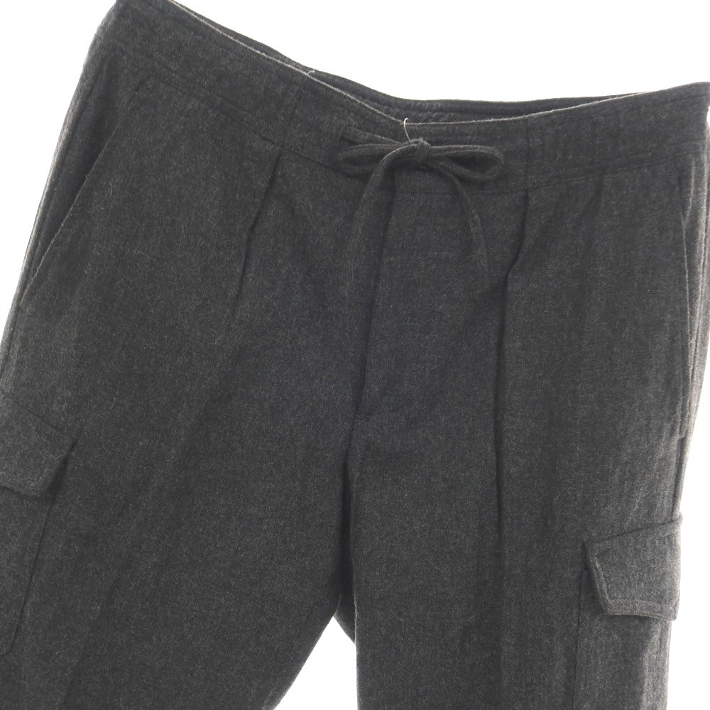 【中古】ジービーエス トラウザーズ GBS Trousers ウールナイロン金属繊維 カーゴ イージー カジュアルスラックスパンツ チャコールグレー【サイズ48】【 状態ランクC 】【 メンズ 】