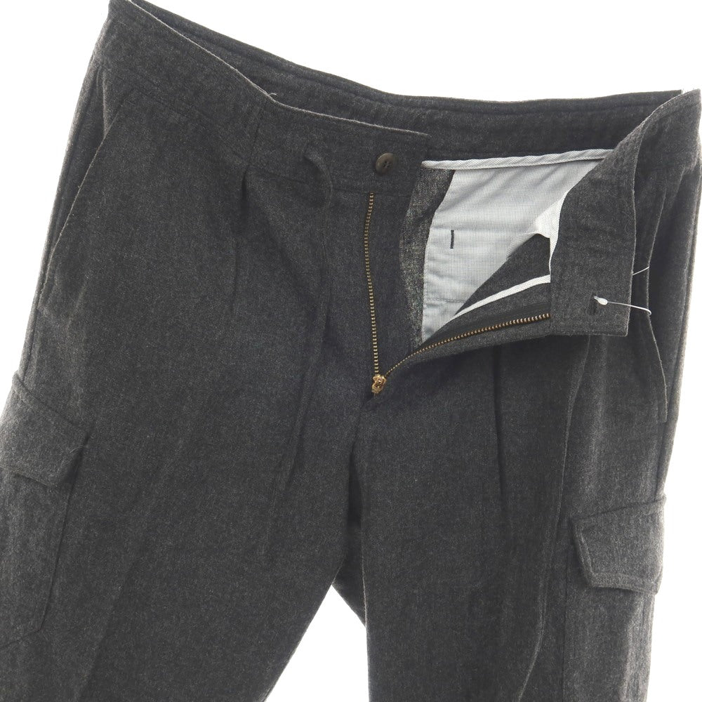【中古】ジービーエス トラウザーズ GBS Trousers ウールナイロン金属繊維 カーゴ イージー カジュアルスラックスパンツ チャコールグレー【サイズ48】【 状態ランクC 】【 メンズ 】