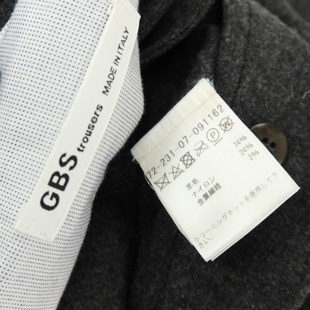 【中古】ジービーエス トラウザーズ GBS Trousers ウールナイロン金属繊維 カーゴ イージー カジュアルスラックスパンツ チャコールグレー【サイズ48】【 状態ランクC 】【 メンズ 】