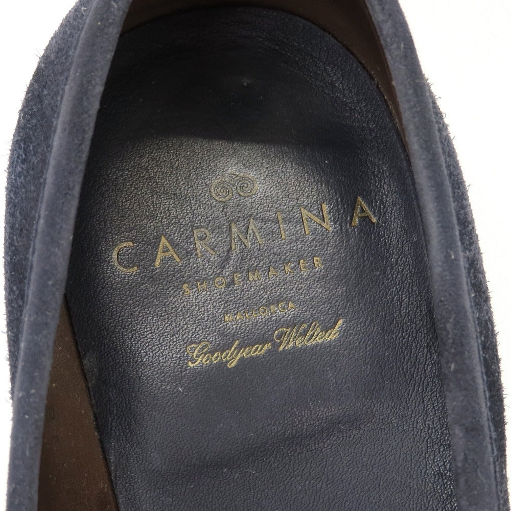【中古】カルミナ CARMINA スエード ローファー ネイビー【サイズ6 1/2】【 状態ランクB 】【 メンズ 】