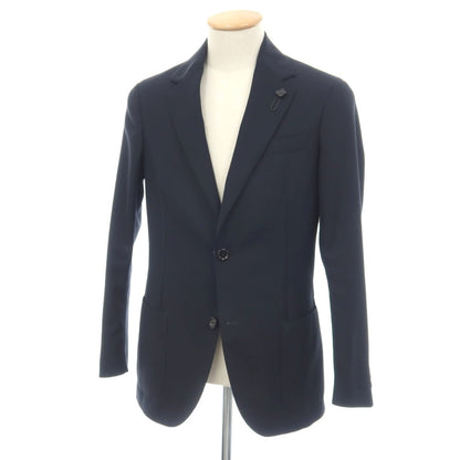 【中古】ラルディーニ LARDINI ポリエステルウール 2B テーラードジャケット ネイビー【サイズ44】【 状態ランクB 】【 メンズ 】
