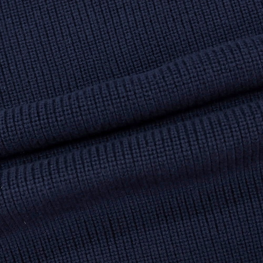 【中古】ウールリッチ WOOLRICH ミドルゲージ コットン リブ編み クルーネック プルオーバーニット ネイビー【サイズM】【 状態ランクB 】【 メンズ 】