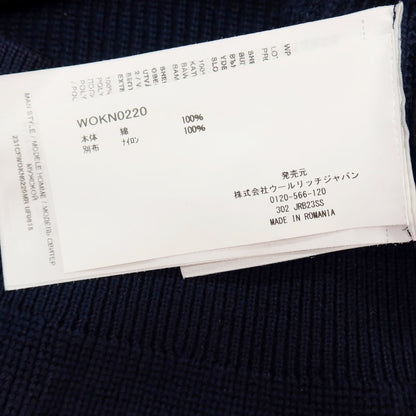 【中古】ウールリッチ WOOLRICH ミドルゲージ コットン リブ編み クルーネック プルオーバーニット ネイビー【サイズM】【 状態ランクB 】【 メンズ 】