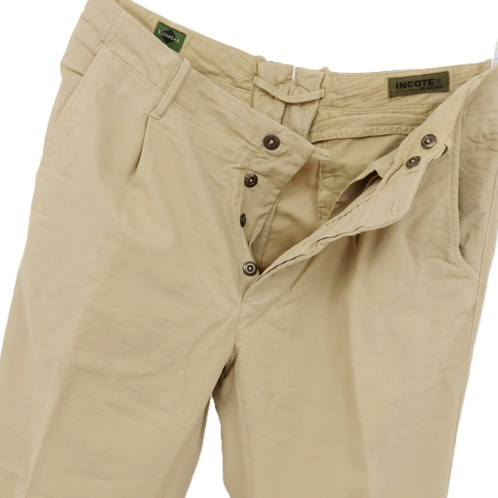 【中古】インコテックス スラックス INCOTEX SLACKS ストレッチ コットン カジュアルスラックスパンツ ベージュ【サイズ34】【 状態ランクB 】【 メンズ 】