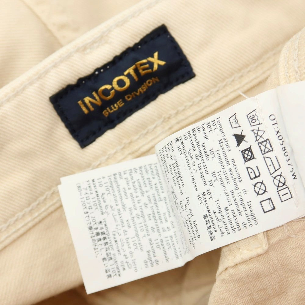 【中古】インコテックス ブルーディヴィジョン INCOTEX BLUE DIVISION ストレッチ コットン デニムパンツ アイボリー【サイズ32】【 状態ランクC 】【 メンズ 】