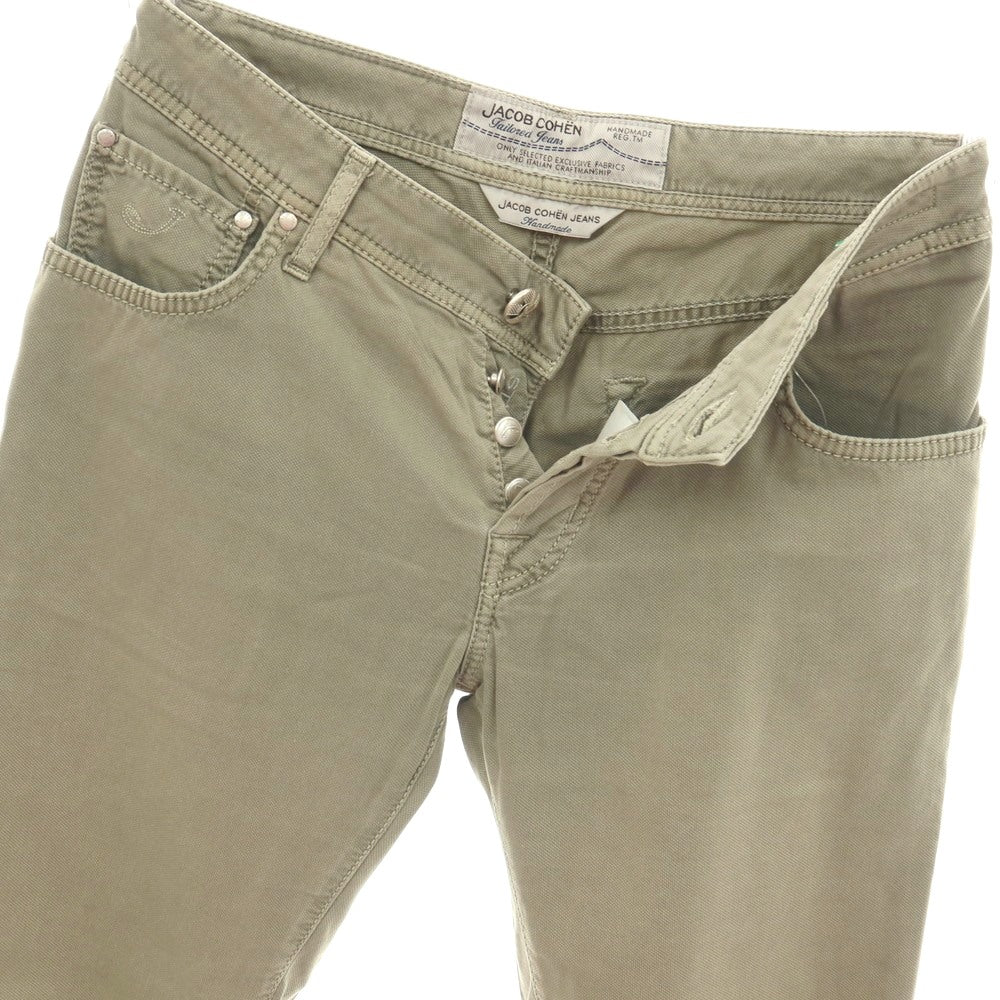 【中古】ヤコブコーエン JACOB COHEN PW622 ストレッチ コットン 5ポケットパンツ グラスグリーン【サイズ31】【 状態ランクC 】【 メンズ 】