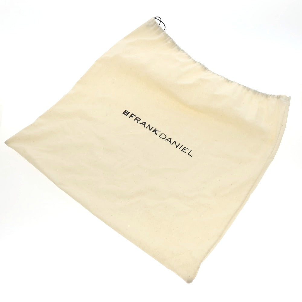 【中古】フランクダニエル FRANK DANIEL キャンバス レザー ブリーフケース ベージュxブラウン【 状態ランクC 】【 メンズ 】