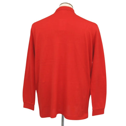 【中古】ラコステ LACOSTE コットン 鹿の子 長袖ポロシャツ レッド【サイズFR7】【 状態ランクA 】【 メンズ 】