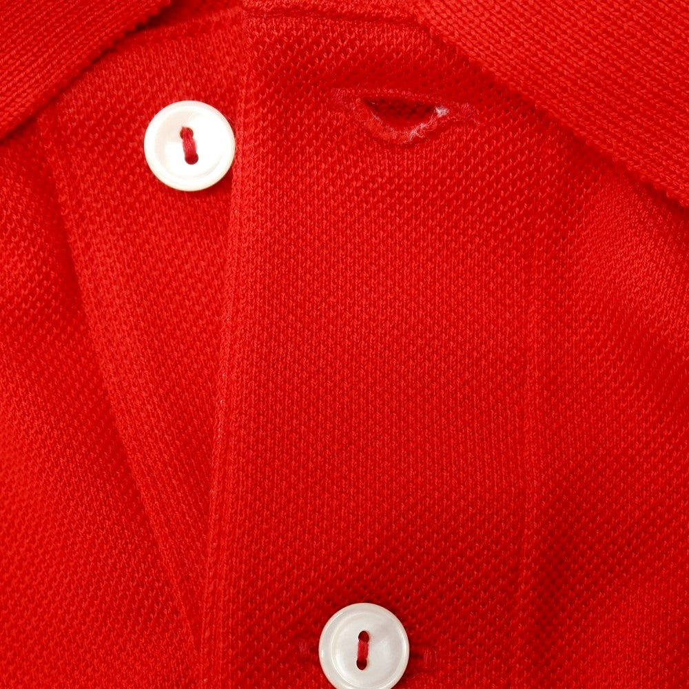 【中古】ラコステ LACOSTE コットン 鹿の子 長袖ポロシャツ レッド【サイズFR7】【 状態ランクA 】【 メンズ 】
