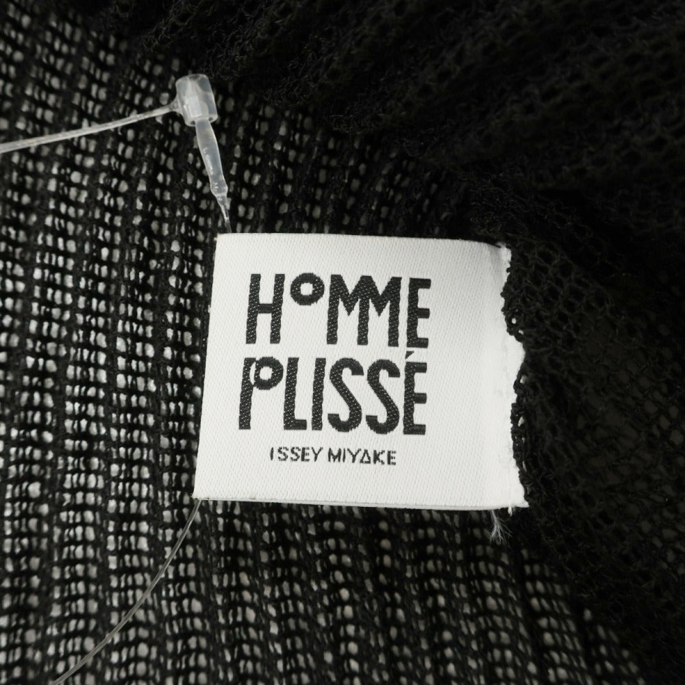 【中古】オム プリッセ イッセイミヤケ HOMME PLISSE ISSEY MIYAKE 2026年秋冬 プリーツ メッシュ オフタートル 長袖カットソー ブラック【サイズ表記なし（L位）】【 状態ランクA 】【 メンズ 】