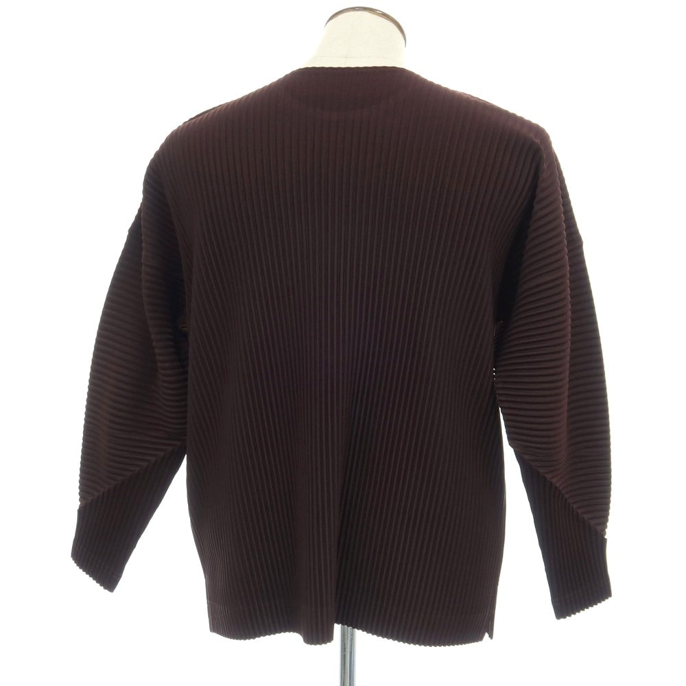 【中古】オム プリッセ イッセイミヤケ HOMME PLISSE ISSEY MIYAKE 2026年春夏 プリーツ 長袖カットソー ダークブラウン【サイズ表記なし（L位）】【 状態ランクA 】【 メンズ 】