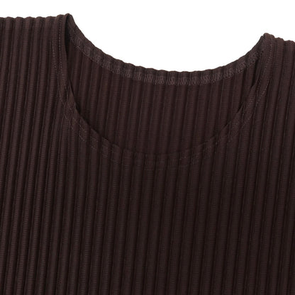 【中古】オム プリッセ イッセイミヤケ HOMME PLISSE ISSEY MIYAKE 2026年春夏 プリーツ 長袖カットソー ダークブラウン【サイズ表記なし（L位）】【 状態ランクA 】【 メンズ 】