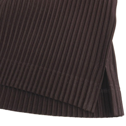 【中古】オム プリッセ イッセイミヤケ HOMME PLISSE ISSEY MIYAKE 2026年春夏 プリーツ 長袖カットソー ダークブラウン【サイズ表記なし（L位）】【 状態ランクA 】【 メンズ 】