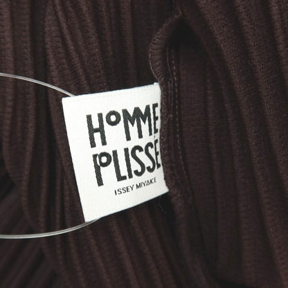 【中古】オム プリッセ イッセイミヤケ HOMME PLISSE ISSEY MIYAKE 2026年春夏 プリーツ 長袖カットソー ダークブラウン【サイズ表記なし（L位）】【 状態ランクA 】【 メンズ 】