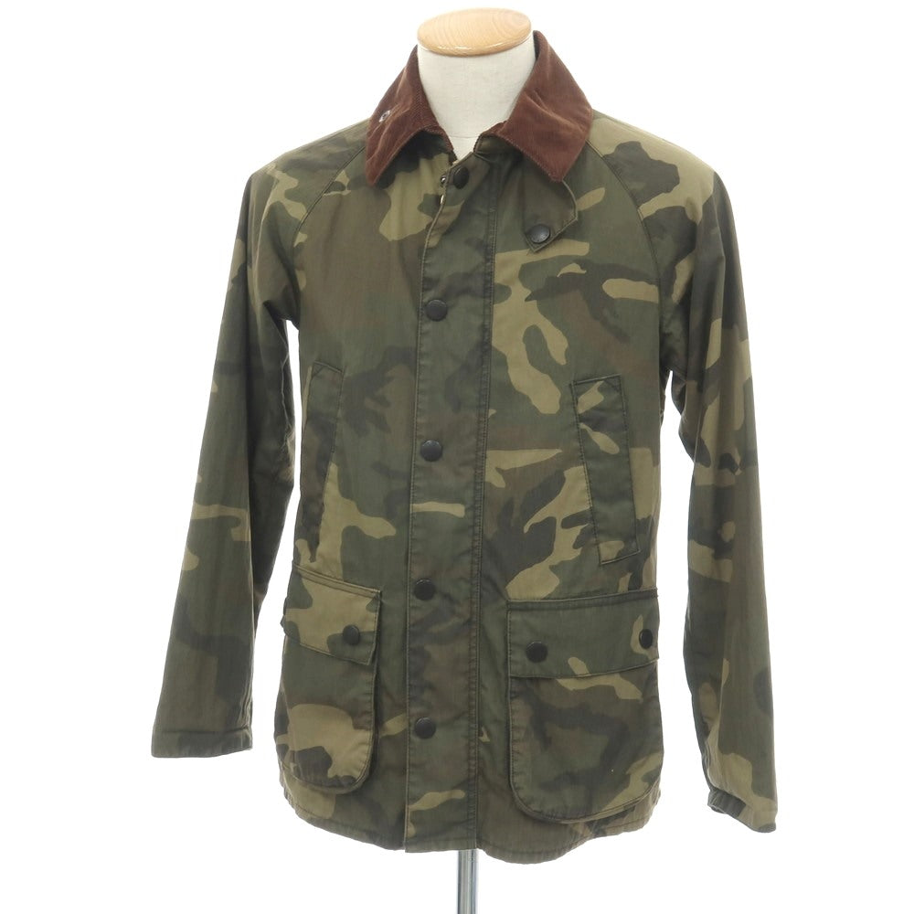 【中古】バブアー Barbour コットンナイロン カモフラージュ柄 ビデイルジャケット フィールドジャケット オリーブ系【サイズS】【 状態ランクC 】【 メンズ 】