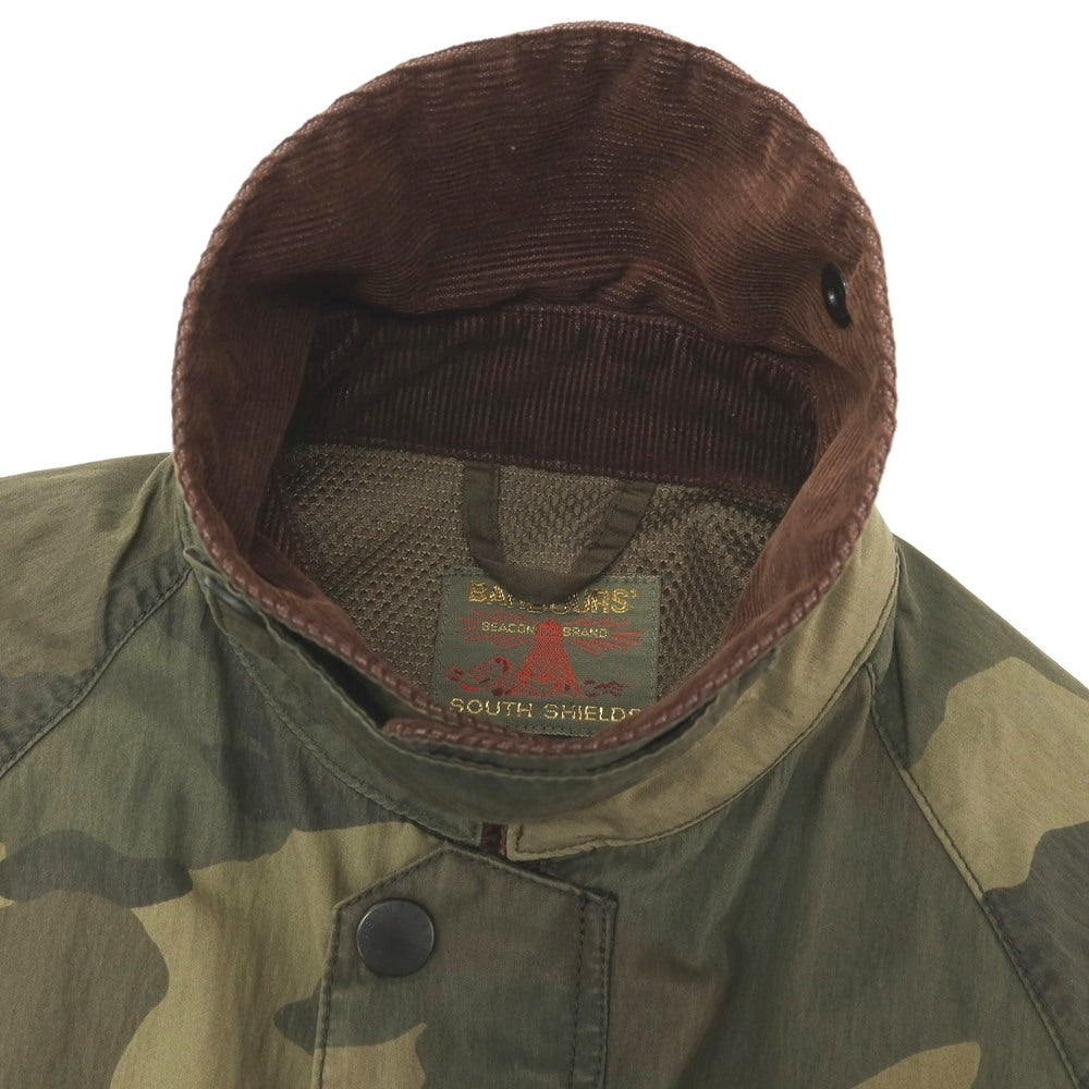 【中古】バブアー Barbour コットンナイロン カモフラージュ柄 ビデイルジャケット フィールドジャケット オリーブ系【サイズS】【 状態ランクC 】【 メンズ 】