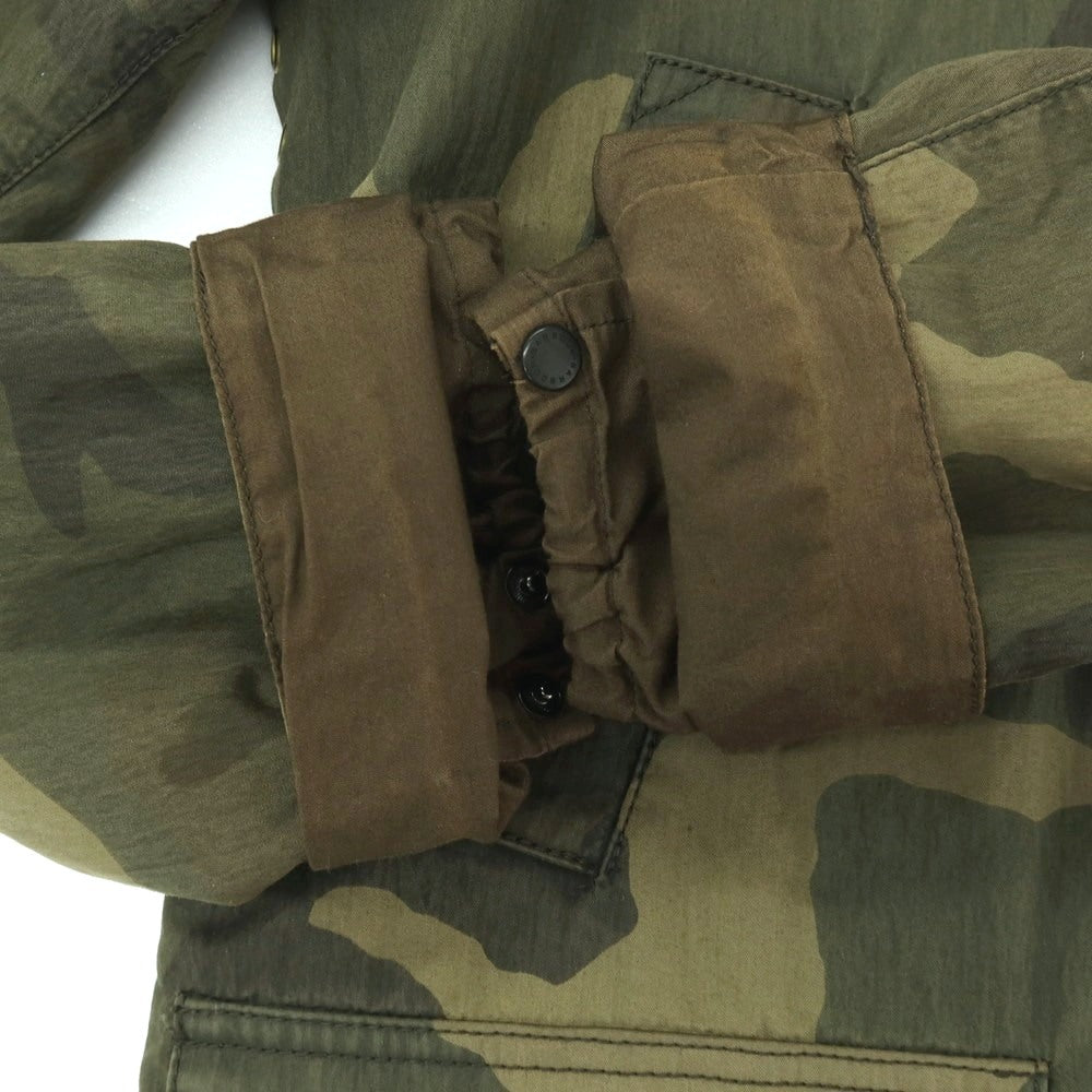 【中古】バブアー Barbour コットンナイロン カモフラージュ柄 ビデイルジャケット フィールドジャケット オリーブ系【サイズS】【 状態ランクC 】【 メンズ 】