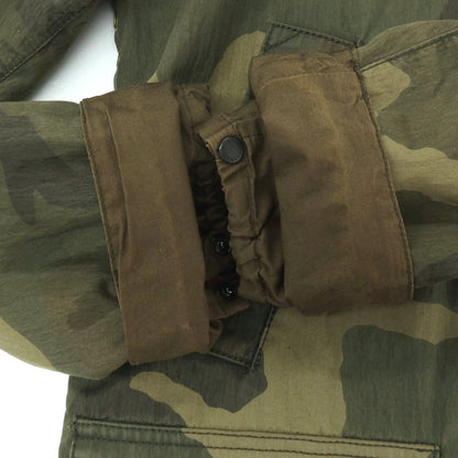 【中古】バブアー Barbour コットンナイロン カモフラージュ柄 ビデイルジャケット フィールドジャケット オリーブ系【サイズS】【 状態ランクC 】【 メンズ 】