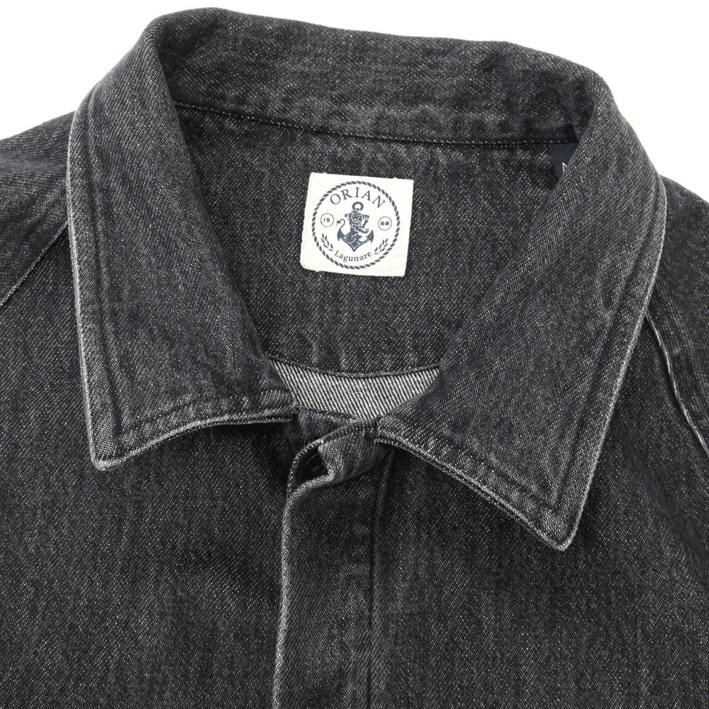 【中古】オリアン ORIAN Lagunare コットン デニムジャケット ブラック【サイズM】【 状態ランクB 】【 メンズ 】
