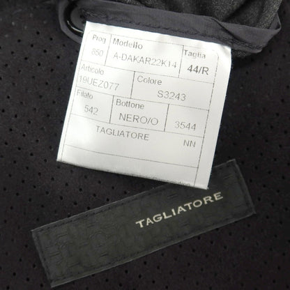 【中古】タリアトーレ TAGLIATORE ストレッチ ウールレーヨン 2つボタンスーツ セットアップ チャコール【サイズ44/R】【 状態ランクB 】【 メンズ 】