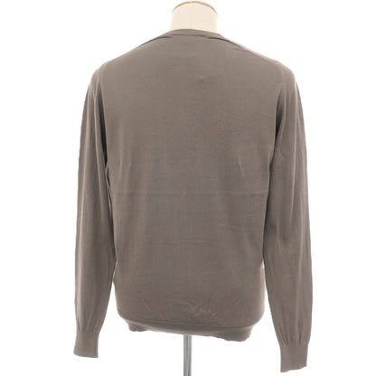 【中古】ジョンスメドレー JOHN SMEDLEY ハイゲージ シーアイランドコットン クルーネック プルオーバーニット トープグレー系【サイズS】【 状態ランクD 】【 メンズ 】