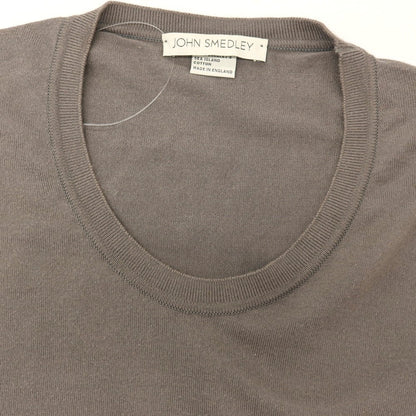 【中古】ジョンスメドレー JOHN SMEDLEY ハイゲージ シーアイランドコットン クルーネック プルオーバーニット トープグレー系【サイズS】【 状態ランクD 】【 メンズ 】
