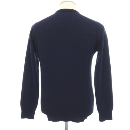 【中古】ライルアンドスコット LYLE&amp;SCOTT ピュア ラムズウール Vネック プルオーバーニット ネイビー【サイズS】【 状態ランクC 】【 メンズ 】