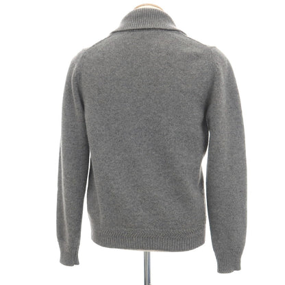【中古】マウログリフォーニ Mauro Grifoni ウールアンゴラ カーディガン グレー【サイズ44】【 状態ランクB 】【 メンズ 】