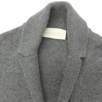 【中古】マウログリフォーニ Mauro Grifoni ウールアンゴラ カーディガン グレー【サイズ44】【 状態ランクB 】【 メンズ 】