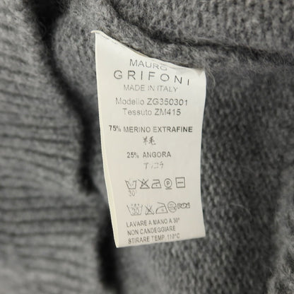 【中古】マウログリフォーニ Mauro Grifoni ウールアンゴラ カーディガン グレー【サイズ44】【 状態ランクB 】【 メンズ 】