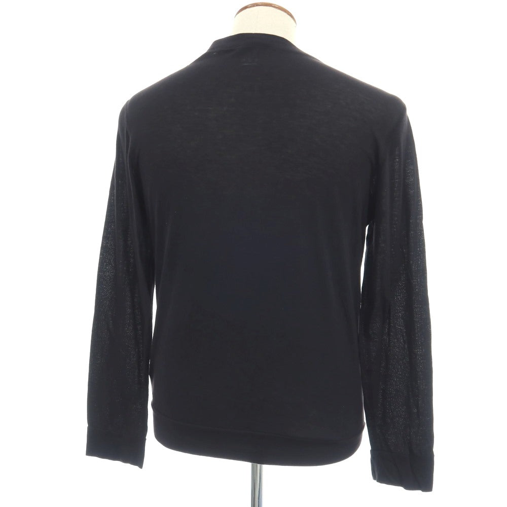 【中古】スリードッツ three dots コットン カーディガン ブラック【サイズM】【 状態ランクB 】【 メンズ 】