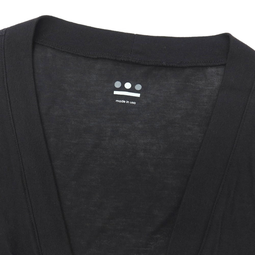 【中古】スリードッツ three dots コットン カーディガン ブラック【サイズM】【 状態ランクB 】【 メンズ 】