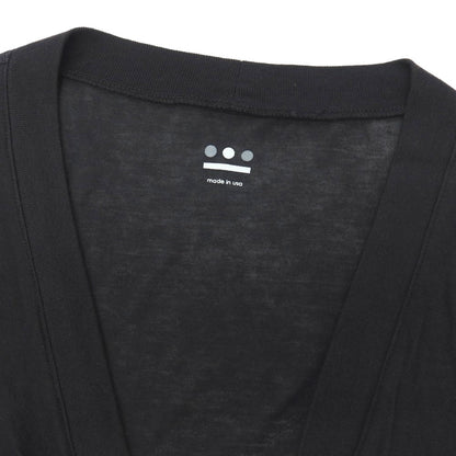 【中古】スリードッツ three dots コットン カーディガン ブラック【サイズM】【 状態ランクB 】【 メンズ 】