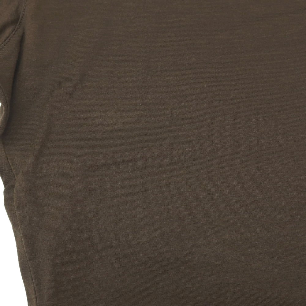 【中古】ジレリブルーニ Girelli Bruni コットン Vネック 半袖Ｔシャツ カーキブラウン【サイズ44】【 状態ランクC 】【 メンズ 】