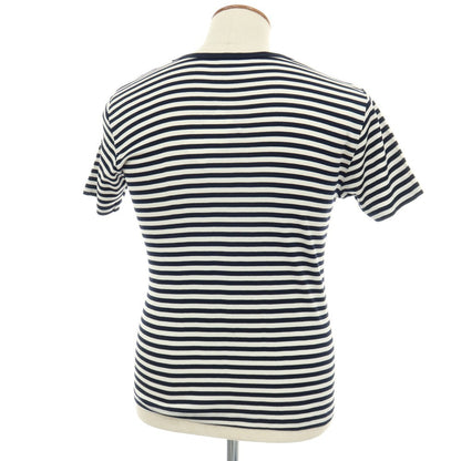 【中古】ルトロワ Letroyes コットン ボーダー クルーネック 半袖Ｔシャツ ネイビーxホワイト【サイズM】【 状態ランクB 】【 メンズ 】