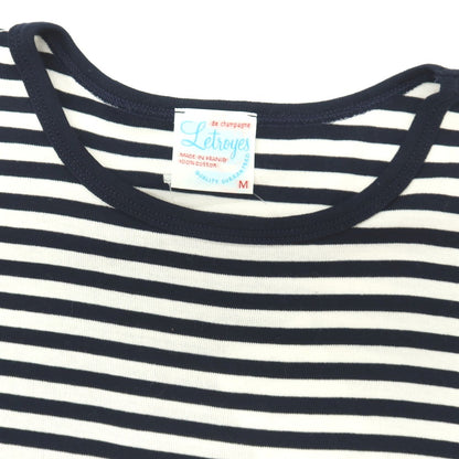 【中古】ルトロワ Letroyes コットン ボーダー クルーネック 半袖Ｔシャツ ネイビーxホワイト【サイズM】【 状態ランクB 】【 メンズ 】