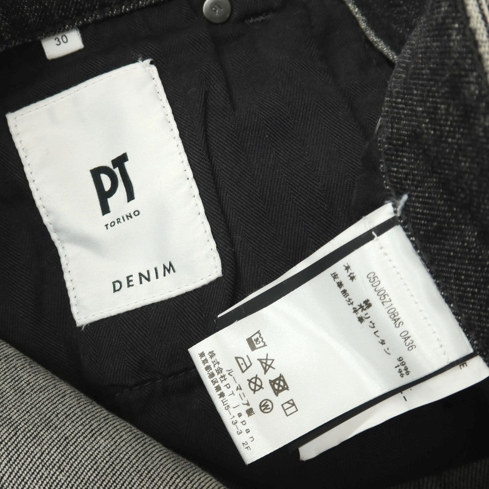 【中古】ピーティートリノ デニム PT TORINO DENIM SWING ストレッチ コットン デニムパンツ ジーンズ ブラック【サイズ30】【 状態ランクC 】【 メンズ 】