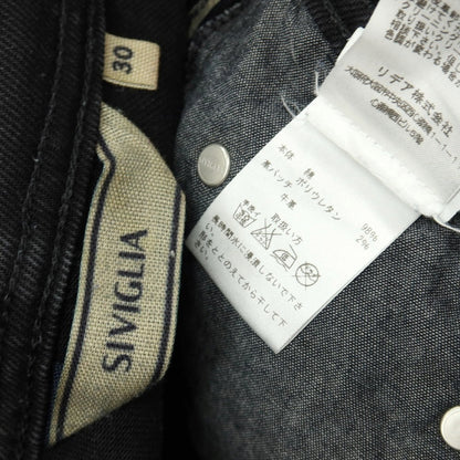 【中古】シビリア SIVIGLIA ストレッチ コットン デニムパンツ ジーンズ ブラック【サイズ30】【 状態ランクC 】【 メンズ 】