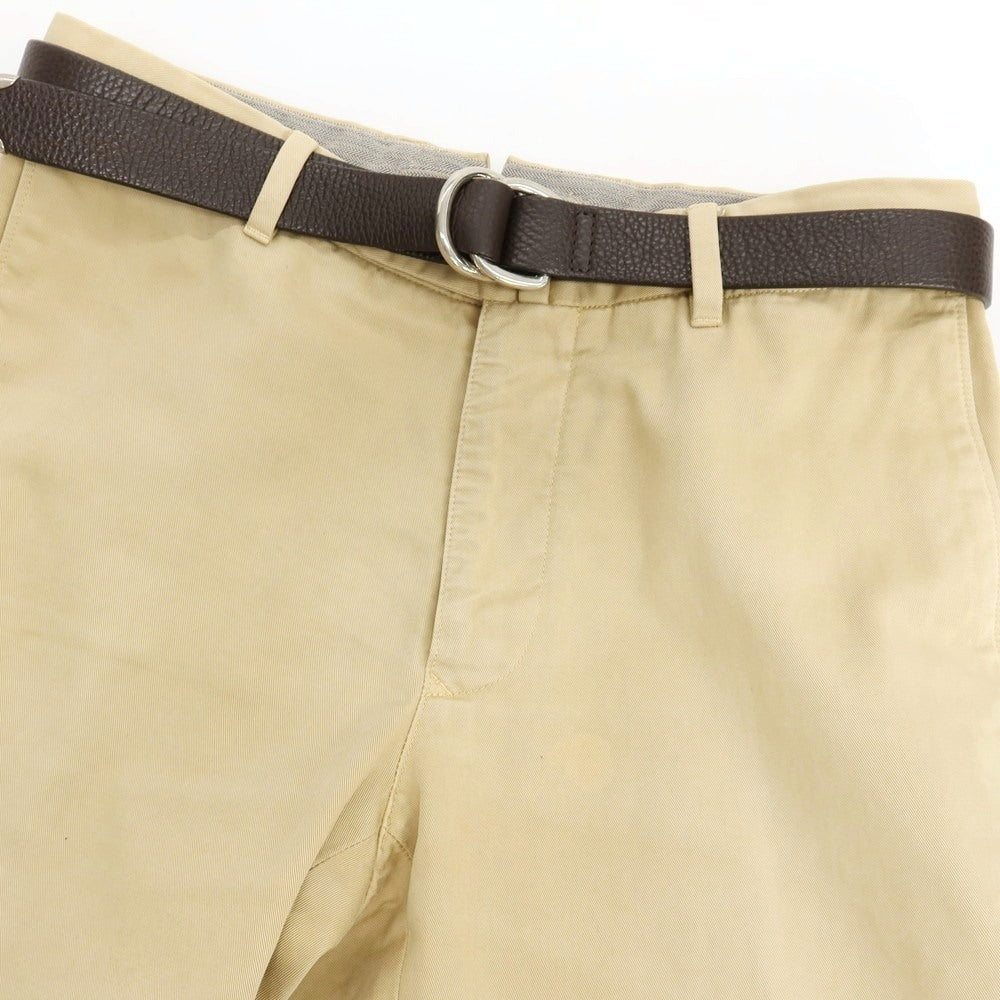 【中古】ダニエルアンドボブ Daniel &amp; Bob ダブルリング シュリンクレザー ベルト ダークブラウンxシルバー【サイズ36/90】【 状態ランクB 】【 メンズ 】