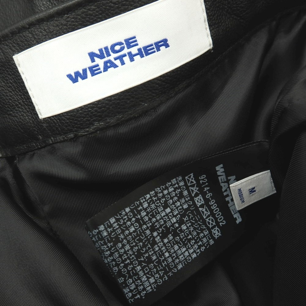 【中古】ナイスウェザー NICE WEATHER カウレザー 5ポケットパンツ ブラック【サイズM】【 状態ランクA 】【 メンズ 】