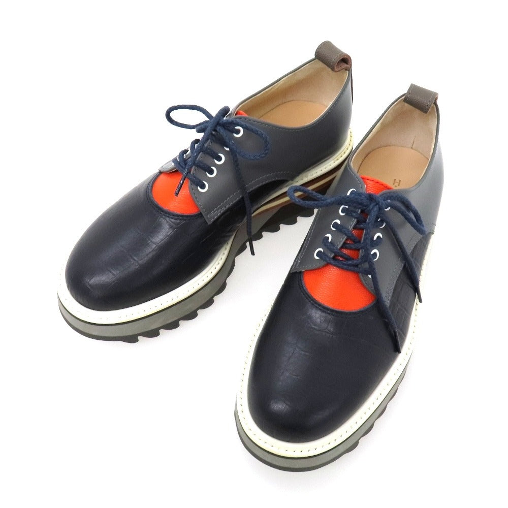 【中古】エンダースキーマ Hender Scheme mills レザー ダービーシューズ ブラックxグレー【サイズ3】【 状態ランクA 】【 メンズ 】